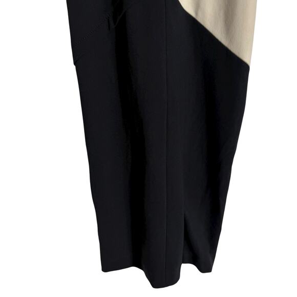 Armani Collezioni Italian Midnight Blue White Colorblock Sheath Dress Size 4 - Picture 5 of 8